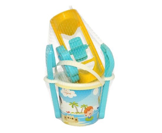 Игрушка для песка Tigres Summer 6 элементов с мельницей и термонаклейкой (39909), изображение 2 Игрушка для песка Tigres Summer 6 элементов с мельницей и термонаклейкой (39909), изображение 2