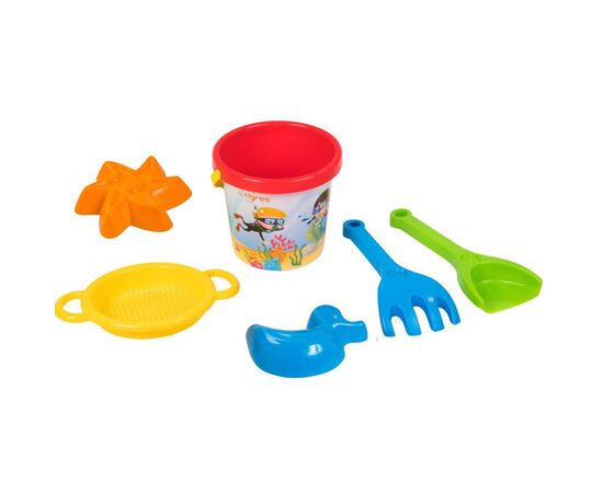Игрушка для песка Tigres 6 элементов с голубой термонаклейкой (39636)