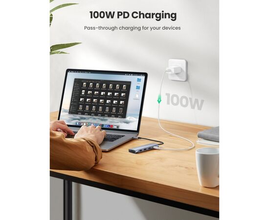 Концентратор Ugreen USB3.0 Type-C to HDMI/SDTF/USB 3.0x2/PD CM195 (70411), изображение 5 Концентратор Ugreen USB3.0 Type-C to HDMI/SDTF/USB 3.0x2/PD CM195 (70411), изображение 5