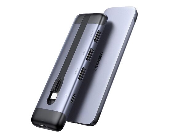 Концентратор Ugreen USB3.0 Type-C to HDMI/USB 3.0x3/HDMI/Type-c PD CM285 (70408)