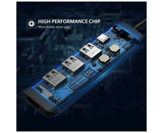 Концентратор Ugreen USB3.0 Type-C to USB 3.0x3/HDMI/jack 3.5mm/PD CM136 (80132), изображение 6 Концентратор Ugreen USB3.0 Type-C to USB 3.0x3/HDMI/jack 3.5mm/PD CM136 (80132), изображение 6