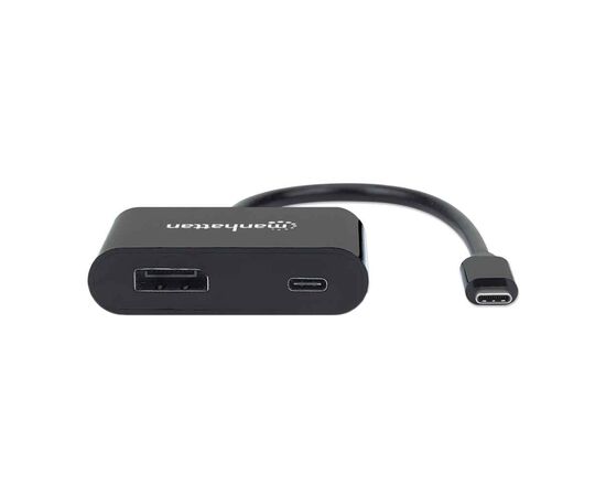 Концентратор Intracom USB3.1 Type-C to DisplayPort(Thunderbolt 3)/PD 60W/ Black Manhattan (153447), изображение 2 Концентратор Intracom USB3.1 Type-C to DisplayPort(Thunderbolt 3)/PD 60W/ Black Manhattan (153447), изображение 2