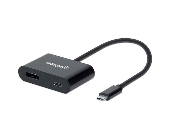 Концентратор Intracom USB3.1 Type-C to DisplayPort(Thunderbolt 3)/PD 60W/ Black Manhattan (153447)