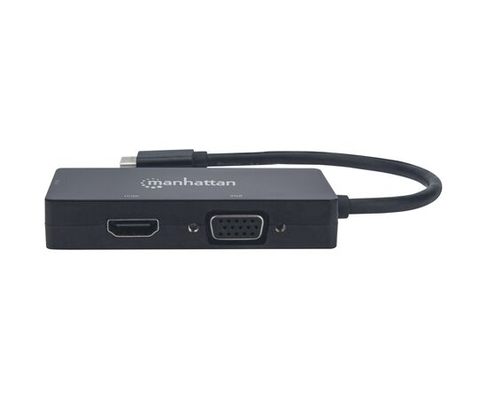 Концентратор Intracom USB3.1 Type-C to HDMI/DVI-I/VGA Black Manhattan (152983), изображение 3 Концентратор Intracom USB3.1 Type-C to HDMI/DVI-I/VGA Black Manhattan (152983), изображение 3