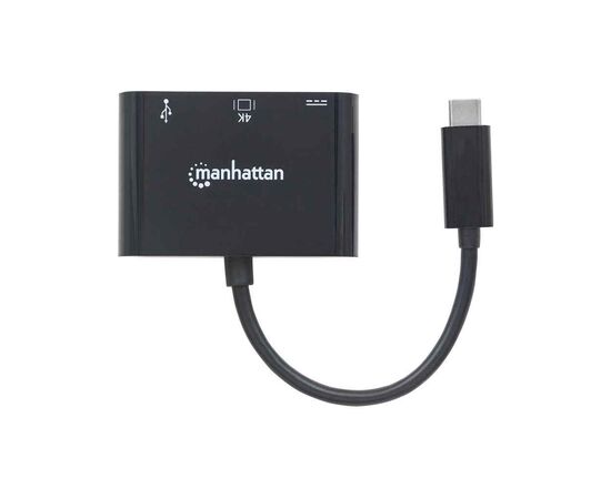 Концентратор Intracom USB3.1 Type-C to USB3.0/HDMI/USB-C (F) black Manhattan (152037), изображение 4 Концентратор Intracom USB3.1 Type-C to USB3.0/HDMI/USB-C (F) black Manhattan (152037), изображение 4