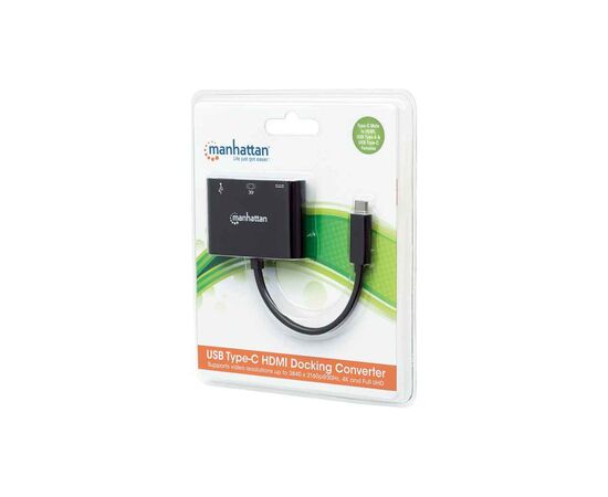 Концентратор Intracom USB3.1 Type-C to USB3.0/HDMI/USB-C (F) black Manhattan (152037), изображение 5 Концентратор Intracom USB3.1 Type-C to USB3.0/HDMI/USB-C (F) black Manhattan (152037), изображение 5