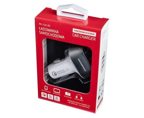 Зарядное устройство Modecom 3xUSB 2.4A QC3.0 + 2 USB Ports CU3-05 (ZT-MC-CU3-05), изображение 6 Зарядное устройство Modecom 3xUSB 2.4A QC3.0 + 2 USB Ports CU3-05 (ZT-MC-CU3-05), изображение 6