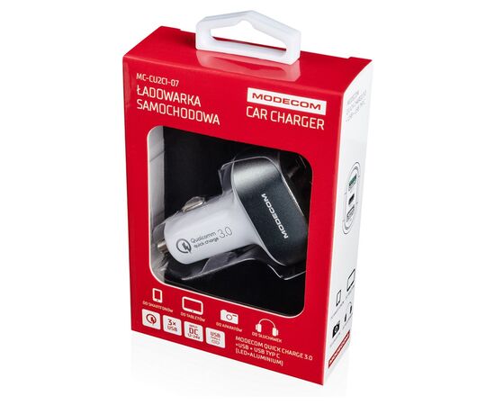 Зарядное устройство Modecom 3xUSB 2.4A QC3.0+USB+Type C Port CU2C1-07 (ZT-MC-CU2C1-07), изображение 5
