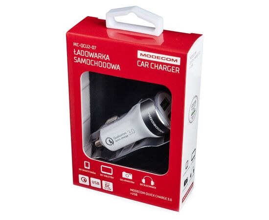 Зарядное устройство Modecom 2xUSB 2.4A QC3.0 + USB QCU2-07 (ZT-MC-QCU2-07), изображение 5