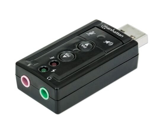 Звуковая плата Intracom USB Manhattan 3D 7.1 Surround RTL (152341), изображение 2 Звуковая плата Intracom USB Manhattan 3D 7.1 Surround RTL (152341), изображение 2