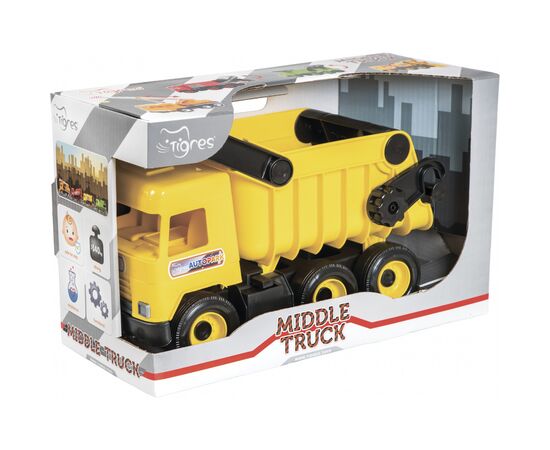 Спецтехника Tigres Авто "Middle truck" самосвал (желтый) в коробке (39490), изображение 2 Спецтехника Tigres Авто "Middle truck" самосвал (желтый) в коробке (39490), изображение 2