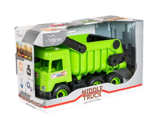 Спецтехника Tigres Авто "Middle truck" самосвал (св. зеленый) в коробке (39482), изображение 2 Спецтехника Tigres Авто "Middle truck" самосвал (св. зеленый) в коробке (39482), изображение 2