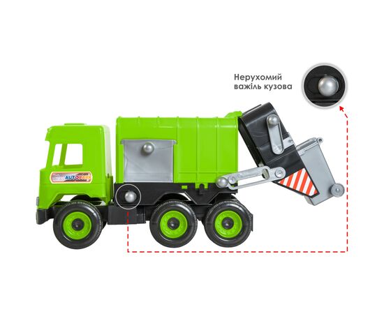Спецтехника Tigres Авто "Middle truck" мусоровоз (св. зеленый) в коробке (39484), изображение 2 Спецтехника Tigres Авто "Middle truck" мусоровоз (св. зеленый) в коробке (39484), изображение 2