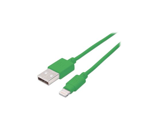 Дата кабель iPhone 5/6/Ipad 4, 0.15m green Manhattan Intracom (394444)