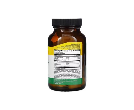 Амінокислота Country Life GABA (Гама-аміномасляна кислота), GABA Relaxer, 90 таблеток (CLF-01502), зображення 2