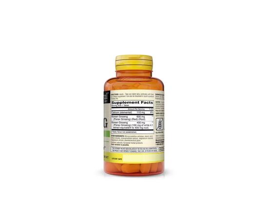 Травы Mason Natural Женьшень Корейский, 1000 мг, Korean Ginseng, 60 таблеток (MAV11415), изображение 2