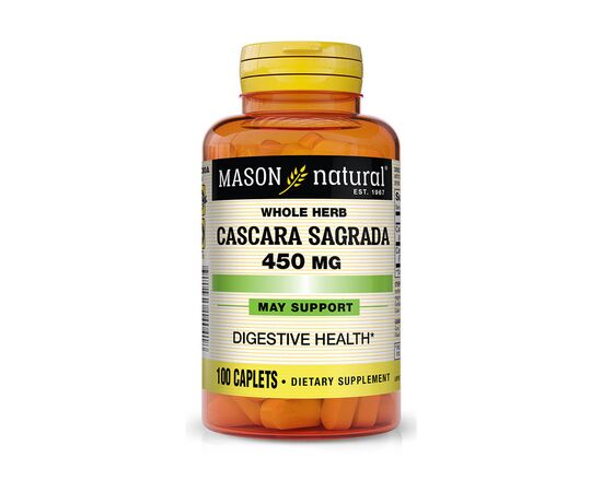 Травы Mason Natural Каскара Саграда, 450 мг, Cascara Sagrada, 100 каплет (MAV14041)