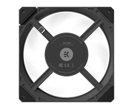 Кулер для корпуса Ekwb EK-Loop Fan FPT 140 D-RGB - Black (3831109897621), изображение 4 Кулер для корпуса Ekwb EK-Loop Fan FPT 140 D-RGB - Black (3831109897621), изображение 4