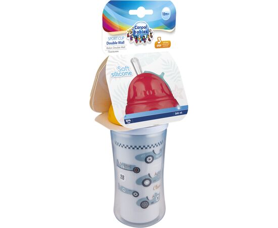 Поїльник-непроливайка Canpol babies Авто подвійна стінка із силіконовою трубочкою 260 мл (74/053), зображення 3 Поїльник-непроливайка Canpol babies Авто подвійна стінка із силіконовою трубочкою 260 мл (74/053), зображення 3