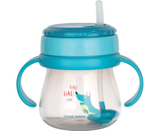 Поильник-непроливайка Canpol babies со складывающейся силиконовой трубочкой с утяжелителем 250 мл (56/517), изображение 2 Поильник-непроливайка Canpol babies со складывающейся силиконовой трубочкой с утяжелителем 250 мл (56/517), изображение 2