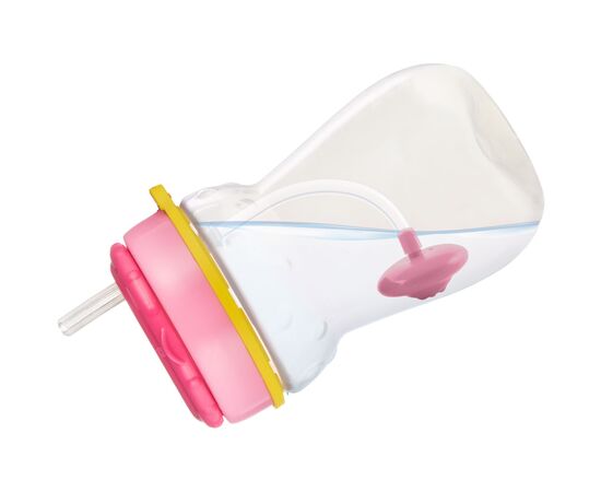 Поильник-непроливайка Canpol babies со складной силиконовой трубочкой и утяжелением 350 мл Котик Розовый (56/521), изображение 4 Поильник-непроливайка Canpol babies со складной силиконовой трубочкой и утяжелением 350 мл Котик Розовый (56/521), изображение 4