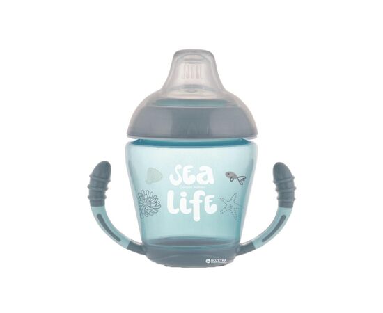 Поильник-непроливайка Canpol babies с мягким силиконовым носиком Sea Life серый 230 мл (56/501_grey)