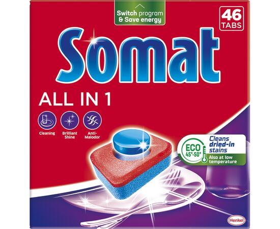 Таблетки для посудомоечных машин Somat All in 1 46 шт. (9000101577228)
