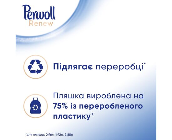 Гель для стирки Perwoll Renew White для белых вещей 990 мл (9000101579871), изображение 4 Гель для стирки Perwoll Renew White для белых вещей 990 мл (9000101579871), изображение 4