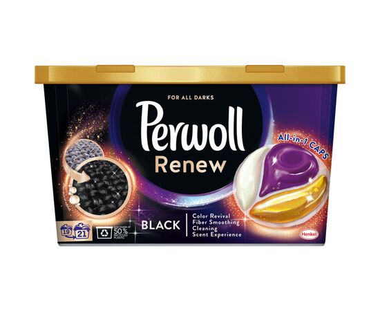 Капсули для прання Perwoll Renew Black для темних та чорних речей 21 шт. (9000101573992)