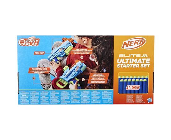 Игрушечное оружие Hasbro Nerf набор бластеров Elite junior Ultimate Starter (F6369), изображение 2 Игрушечное оружие Hasbro Nerf набор бластеров Elite junior Ultimate Starter (F6369), изображение 2