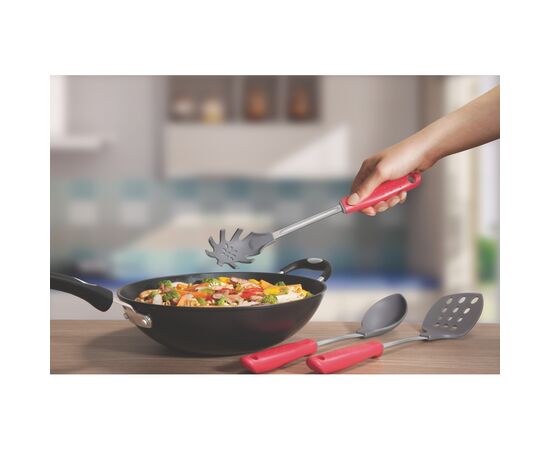 Ложка кухарська Tramontina Utilita Spaghetti Steel Red (25694/170), зображення 4 Ложка кухарська Tramontina Utilita Spaghetti Steel Red (25694/170), зображення 4