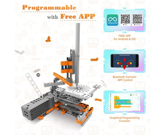 Конструктор Makerzoid Superbot Educational Building Blocks (MKZ-ID-SPB), изображение 7 Конструктор Makerzoid Superbot Educational Building Blocks (MKZ-ID-SPB), изображение 7