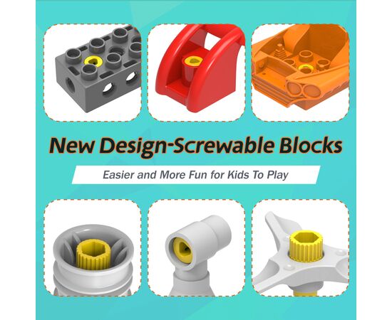 Конструктор Makerzoid Big Building Blocks-Mechanical Engineering Team (MKZ-OBK-MET), зображення 7 Конструктор Makerzoid Big Building Blocks-Mechanical Engineering Team (MKZ-OBK-MET), зображення 7