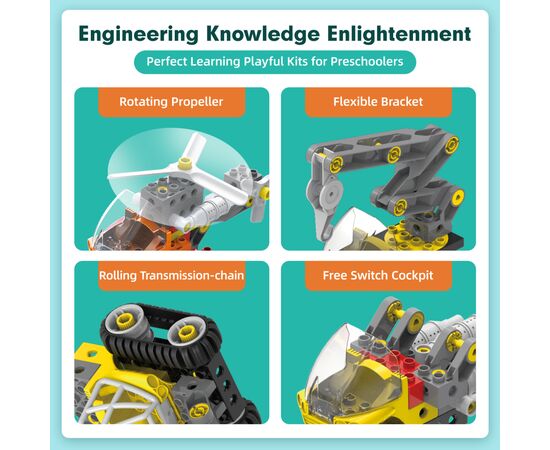 Конструктор Makerzoid Big Building Blocks-Mechanical Engineering Team (MKZ-OBK-MET), зображення 8 Конструктор Makerzoid Big Building Blocks-Mechanical Engineering Team (MKZ-OBK-MET), зображення 8