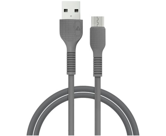 Дата кабель USB 2.0 AM to Micro 5P 1.2m AL-CBCOLOR-M1BK Black ACCLAB (1283126518119)