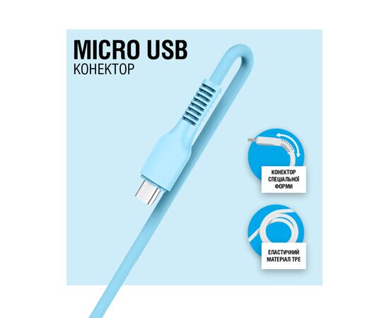 Дата кабель USB 2.0 AM to Micro 5P 1.2m AL-CBCOLOR-M1BL Blue ACCLAB (1283126518133), зображення 3 Дата кабель USB 2.0 AM to Micro 5P 1.2m AL-CBCOLOR-M1BL Blue ACCLAB (1283126518133), зображення 3