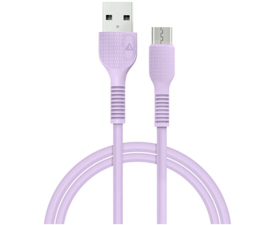 Дата кабель USB 2.0 AM to Micro 5P 1.2m AL-CBCOLOR-M1PP Purple ACCLAB (1283126518126)