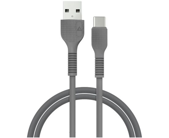 Дата кабель USB 2.0 AM to Type-C 1.2m AL-CBCOLOR-T1BK Black ACCLAB (1283126518232)