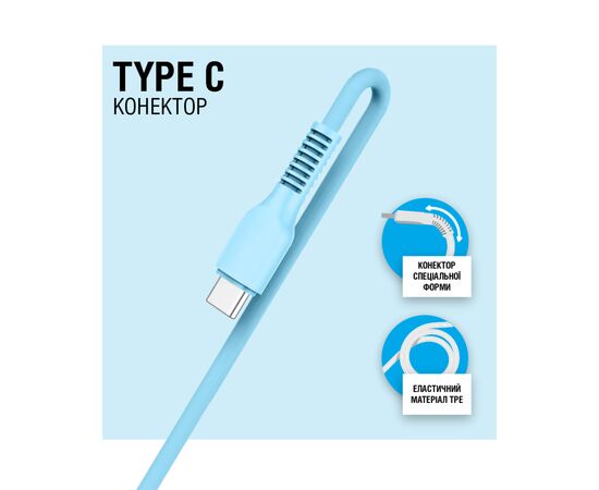 Дата кабель USB 2.0 AM to Type-C 1.2m AL-CBCOLOR-T1BL Blue ACCLAB (1283126518249), изображение 3 Дата кабель USB 2.0 AM to Type-C 1.2m AL-CBCOLOR-T1BL Blue ACCLAB (1283126518249), изображение 3