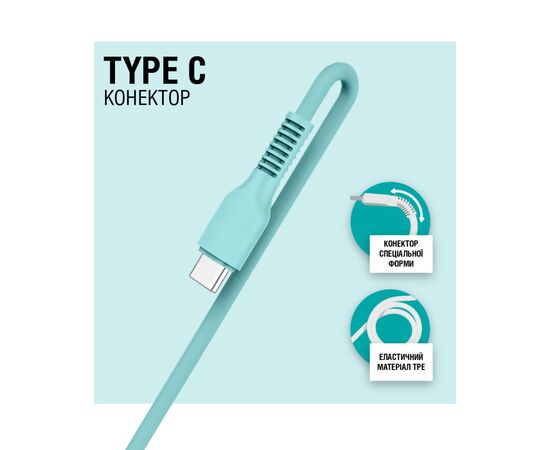 Дата кабель USB 2.0 AM to Type-C 1.2m AL-CBCOLOR-T1MT Mint ACCLAB (1283126518256), зображення 3 Дата кабель USB 2.0 AM to Type-C 1.2m AL-CBCOLOR-T1MT Mint ACCLAB (1283126518256), зображення 3