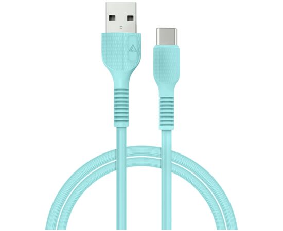 Дата кабель USB 2.0 AM to Type-C 1.2m AL-CBCOLOR-T1MT Mint ACCLAB (1283126518256)