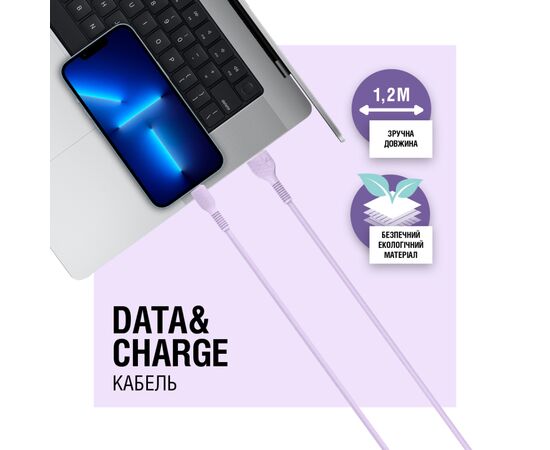 Дата кабель USB 2.0 AM to Type-C 1.2m AL-CBCOLOR-T1BK Purple ACCLAB (1283126518270), зображення 4 Дата кабель USB 2.0 AM to Type-C 1.2m AL-CBCOLOR-T1BK Purple ACCLAB (1283126518270), зображення 4