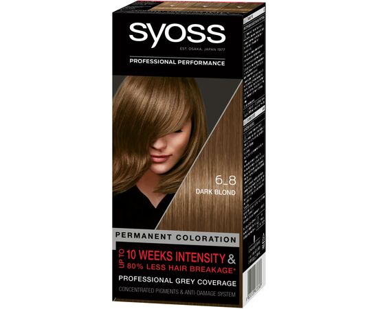 Краска для волос Syoss 6-8 Темно-русый 115 мл (9000100633383)