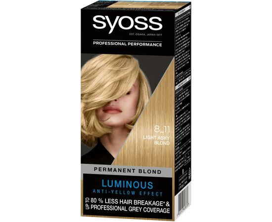 Краска для волос Syoss 8-11 Пепельный блонд 115 мл (9000101628876)