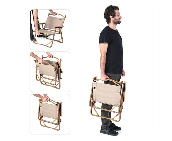 Стул складной Naturehike NH19Y002-D Beige (6927595735091), изображение 3 Стул складной Naturehike NH19Y002-D Beige (6927595735091), изображение 3