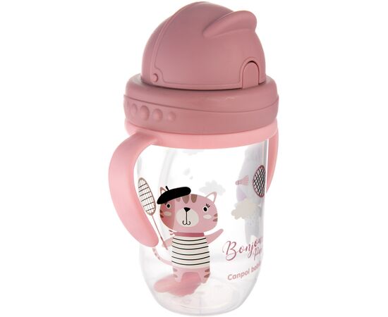 Поильник-непроливайка Canpol babies Bonjour Paris с трубочкой и утяжелителем 270 мл Красная (56/607_red), изображение 3 Поильник-непроливайка Canpol babies Bonjour Paris с трубочкой и утяжелителем 270 мл Красная (56/607_red), изображение 3