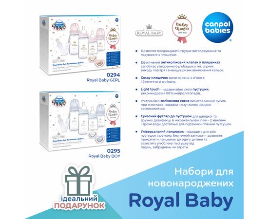 Набір для годування новонароджених Canpol babies Royal Baby BOY (0295), зображення 9