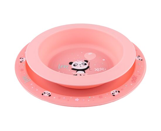 Набор детской посуды Canpol babies Exotic Animals Розовый 2шт. (56/523_pin)