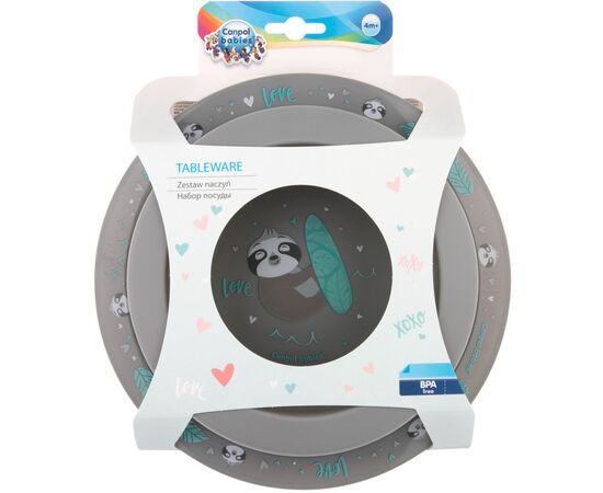 Набор детской посуды Canpol babies Exotic Animals Серый 2 шт. (56/523_grey), изображение 4 Набор детской посуды Canpol babies Exotic Animals Серый 2 шт. (56/523_grey), изображение 4