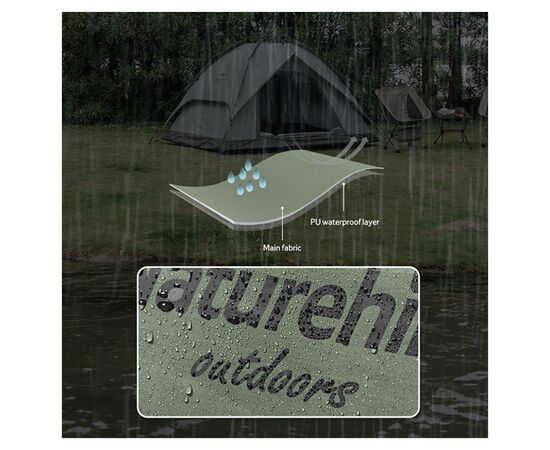 Палатка Naturehike NH21ZP008 Olive (6927595777541), изображение 4 Палатка Naturehike NH21ZP008 Olive (6927595777541), изображение 4